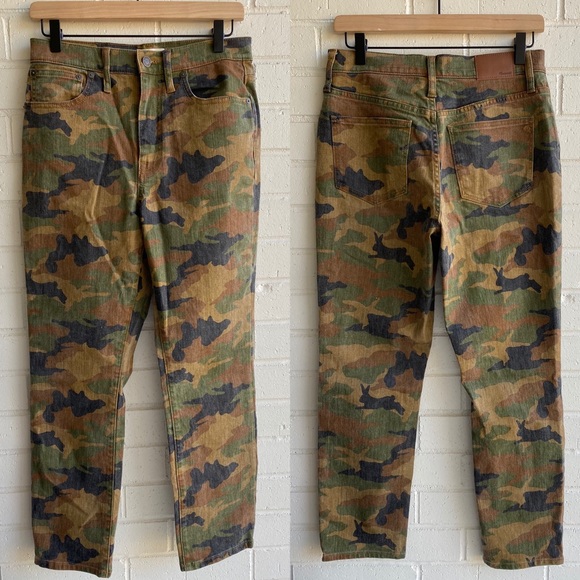 NWOT Madewell High Rise Slim Camo Boyjean Jeans - Picture 2 of 4